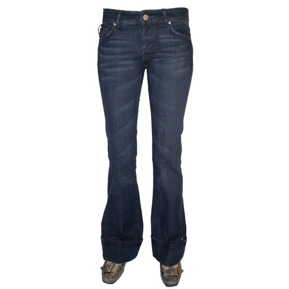 See Thru Soul Mid Rise Super Flare Serenity Denim, sz 25 - Picture 1 of 2